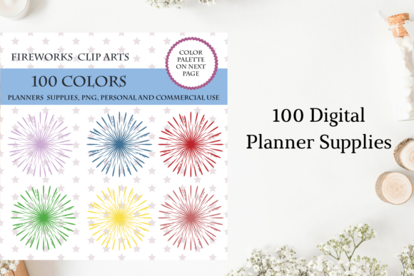 100 Fireworks Clip Art for New Year’s Eve