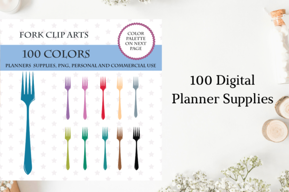 100 Fork Clipart, Cultery Stickers: A Practical Guide for Designers and Creators
