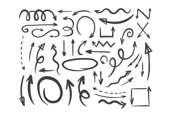 Arrow Collection Hand Drawn Marker Style: A Versatile Graphic Resource for Designers