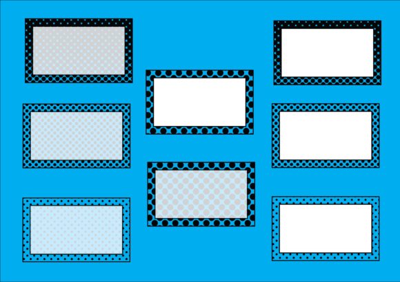 Black Spots Transparent Background Tags for Classroom and Planning Use