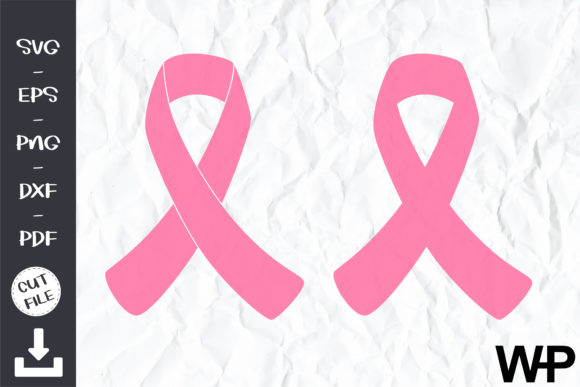 Cancer Pink Ribbon Svg Set of 2 – A Digital Design Essential for Awareness Campaigns