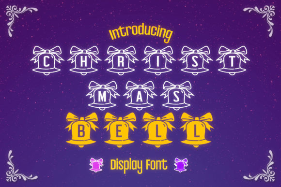 Christmas Bell Font for Festive Designs