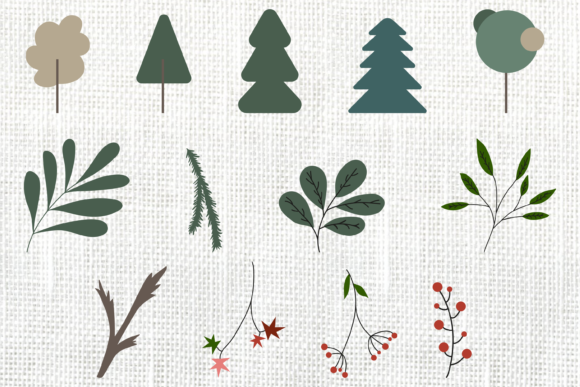 Christmas Tree and New Years Clipart for Creative Projects