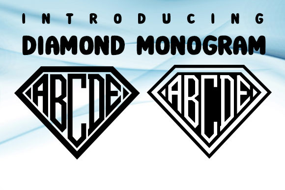 Diamond Monogram: A Unique Decorative Font for Creative Expression