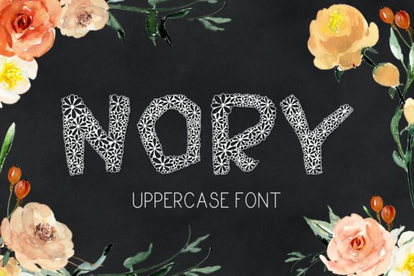 Exploring the Artistry of Nory: A Decorative Font with Floral Elegance