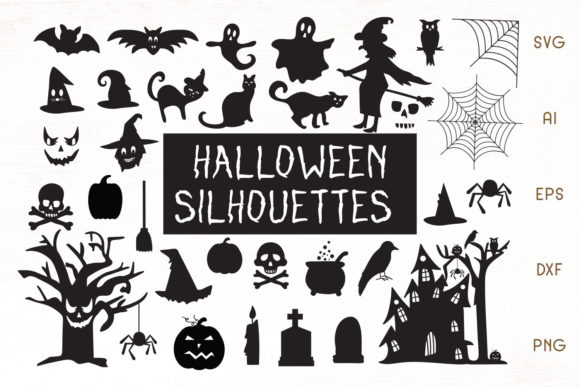 Halloween Silhouettes - Cliparts: Strategic Use for Creative Projects and Branding