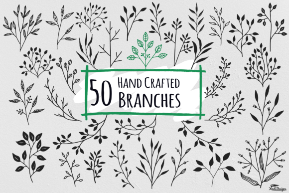 Hand Crafted Branches Floral: A Versatile Vector Resource for Designers and Creators
