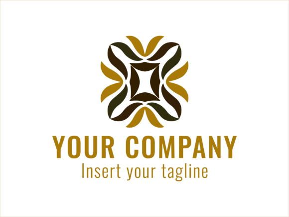 Logo Gold Colorful Plant Style