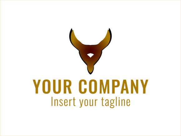 Logo Gold Horned Icon Design
