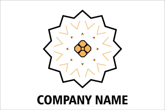Logo Ornament Design Black Orange