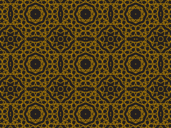 Pattern Gold Cross Ornament Design