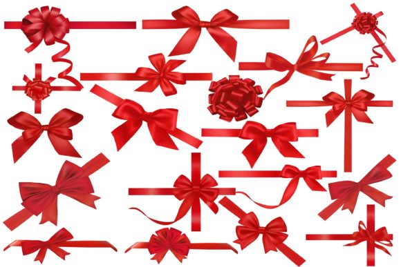 Red Bows Clipart: A Versatile Graphic Resource for Creative Projects