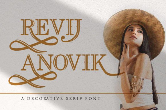 Revij Anovik: A Playful and Modern Decorative Serif Font for Creative Expression