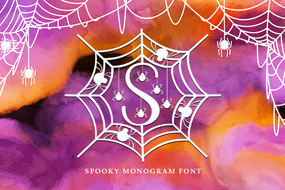 Spooky Monogram for Halloween Designs