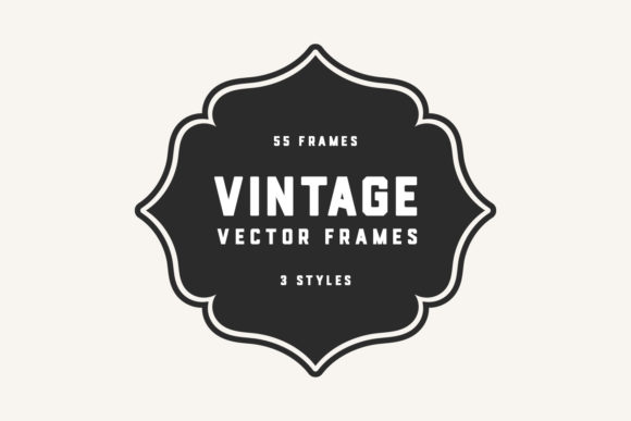 Vintage Outline Badges and Retro Frames: A Creative Resource for Designers and Creators