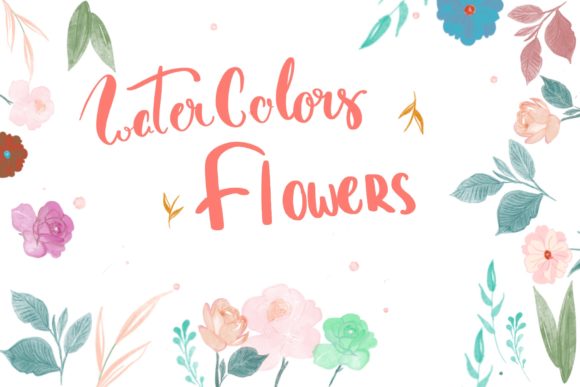 Watercolors Flower: A Vintage-Inspired Collection for Creative Projects