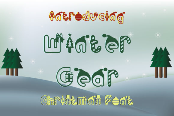 Winter Gear Font for Festive Design